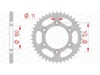 1074667011-1-800Wx800H AFAM Staal standaard achtertandwiel 50602 - 520