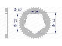 1074691001-1-800Wx800H AFAM Aluminium achtertandwiel 51608 - 525 - AFAM kroonhouder vereist