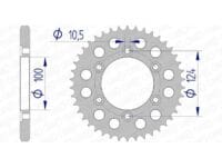 AFAM Aluminium achtertandwiel 51609 - 525