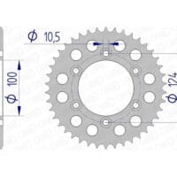 1074692001-1-800Wx800H AFAM Aluminium achtertandwiel 51609 - 525