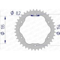 1074696007-1-800Wx800H Rear Sprocket AFAM Alu Standard - 520 - Require AFAM Sprocket Carrier