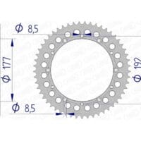 1074712001-1-800Wx800H AFAM Aluminium achtertandwiel 63300 - 520