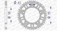 1074724004-1-800Wx800H AFAM Aluminium ultralicht zelfreinigend achtertandwiel 72101 - 420