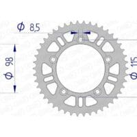 1074725002-1-800Wx800H AFAM Aluminium achtertandwiel 72101 - 420