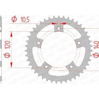 1074755002-1-800Wx800H AFAM Staal standaard achtertandwiel 86500 - 525