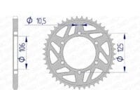 1074766001-1-800Wx800H AFAM Aluminium achtertandwiel 87606 - 520