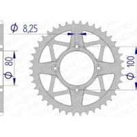 1074809003-1-800Wx800H AFAM Aluminium achtertandwiel 93320 - 520