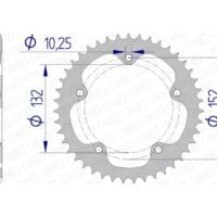 1074818003-1-800Wx800H AFAM Aluminium achtertandwiel 93836 - 525