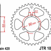 1074870001-1-800Wx800H JT SPROCKETS Staal standaard achtertandwiel 1077 - 420