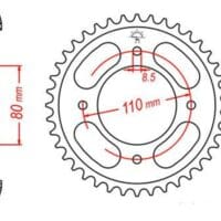 1074887001-1-800Wx800H JT SPROCKETS Standaard staal achtertandwiel - 1219 - 428