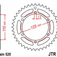 1074893004-1-800Wx800H JT SPROCKETS Staal standaard achtertandwiel 13 - 520