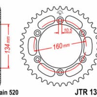 1074898002-1-800Wx800H JT SPROCKETS Staal standaard achtertandwiel 1308 - 520