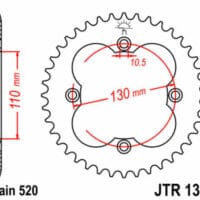 1074908003-1-800Wx800H JT SPROCKETS Staal standaard achtertandwiel 1350 - 520