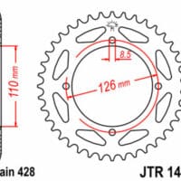 1074925003-1-800Wx800H JT SPROCKETS Staal standaard achtertandwiel 1466 - 428