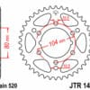 JT SPROCKETS Staal standaard achtertandwiel 1478 - 520