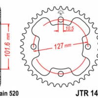 1074929001-1-800Wx800H JT SPROCKETS Staal standaard achtertandwiel 1480 - 520