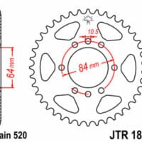 1074954003-1-800Wx800H JT SPROCKETS Staal standaard achtertandwiel 1826 - 520