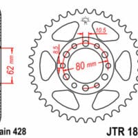 1074957005-1-800Wx800H JT SPROCKETS Staal standaard achtertandwiel 1842 - 428