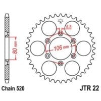 1074994001-1-800Wx800H JT SPROCKETS Staal standaard achtertandwiel 22 - 520