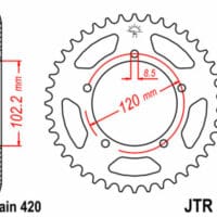 1074996001-1-800Wx800H JT SPROCKETS Staal standaard achtertandwiel 23 - 420