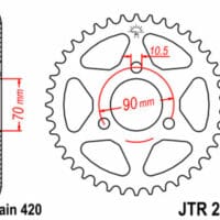 1074997006-1-800Wx800H JT SPROCKETS Staal standaard achtertandwiel 239 - 420