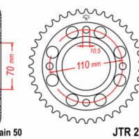 1075005003-1-800Wx800H JT SPROCKETS Staal standaard achtertandwiel 246 - 530
