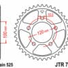 JT SPROCKETS Staal standaard achtertandwiel 702 - 525