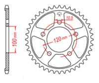 JT SPROCKETS Staal standaard achtertandwiel 702 - 525