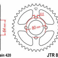1075146003-1-800Wx800H JT SPROCKETS Staal standaard achtertandwiel 834 - 420