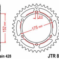 1075152003-1-800Wx800H JT SPROCKETS Staal standaard achtertandwiel 839 - 428