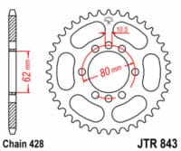 JT SPROCKETS Staal standaard achtertandwiel 843 - 428