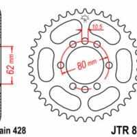 1075155003-1-800Wx800H JT SPROCKETS Staal standaard achtertandwiel 843 - 428