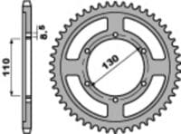 1075296001-1-800Wx800H PBR Staal C45 standaard achtertandwiel 4372 - 428