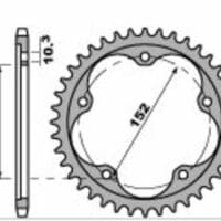 PBR Aluminium ultralicht hard geanodiseerd achtertandwiel 4464 - 520