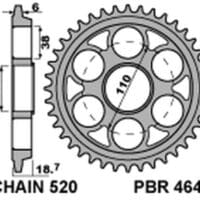 1075375010-1-800Wx800H PBR Versterkt aluminium achtertandwiel - 525