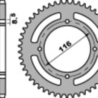 1075384002-1-800Wx800H PBR Staal C45 standaard achtertandwiel 467 - 420