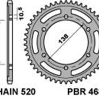 1075397001-1-800Wx800H PBR Staal C45 standaard achtertandwiel 4686 - 520