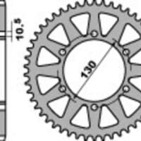 PBR Aluminium ultralicht hard geanodiseerd achtertandwiel 504 - 520