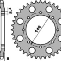 1075418001-1-800Wx800H PBR Staal C45 standaard achtertandwiel 506 - 520