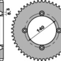 1075450001-1-800Wx800H PBR Staal C45 standaard achtertandwiel 831 - 428