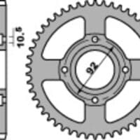 1075454002-1-800Wx800H PBR Staal C45 standaard achtertandwiel 835 - 428