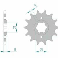 AFAM Staal standaard voortandwiel 21502 - 520