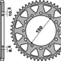 1075471007-1-800Wx800H PBR Staal C45 standaard achtertandwiel 860 - 530