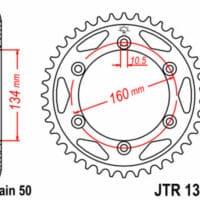 1075497001-1-800Wx800H JT SPROCKETS Staal standaard achtertandwiel 1306 - 530