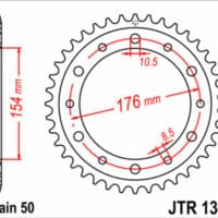1075500003-1-800Wx800H JT SPROCKETS Staal standaard achtertandwiel 1340 - 525