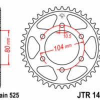 1075503004-1-800Wx800H JT SPROCKETS Staal standaard achtertandwiel 1489 - 525