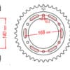 JT SPROCKETS Staal standaard achtertandwiel 3 - 525