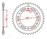 JT SPROCKETS Staal standaard achtertandwiel 3 - 525