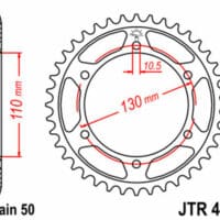 JT SPROCKETS Staal standaard achtertandwiel 479 - 530