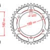 JT SPROCKETS Staal standaard achtertandwiel 6 - 525